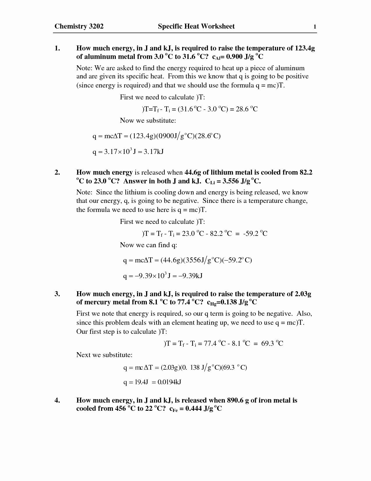 Specific Heat Worksheet Answers Inspirational Heat Answers Driverlayer Search Engine