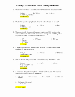 Speed Practice Problems Worksheet Best Of Practice Problems Speed Velocity and Acceleration