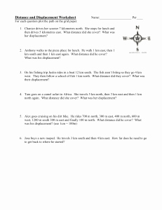 Speed Practice Problems Worksheet Lovely Distance and Displacement Worksheet