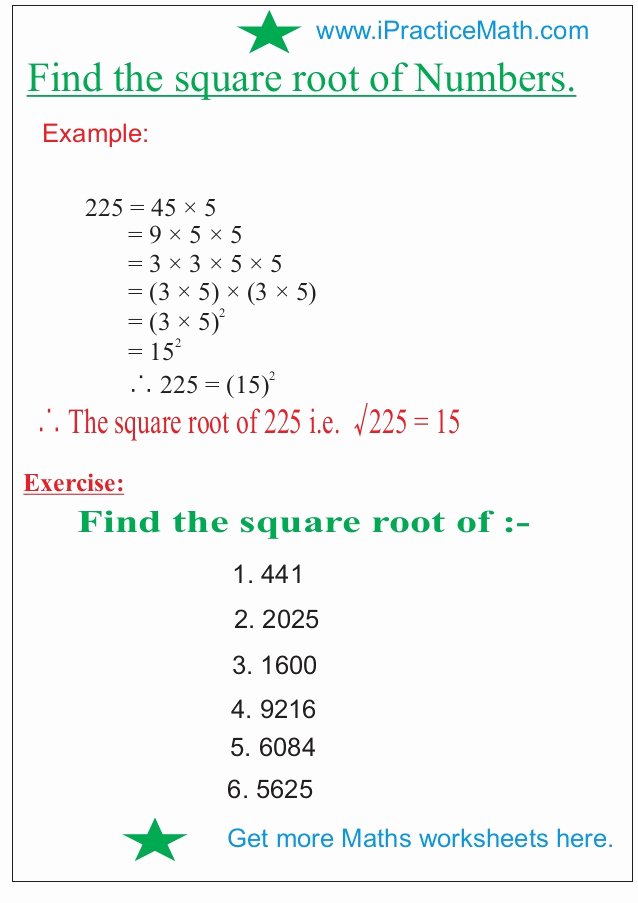Square Root Practice Worksheet Best Of Ipracticemath Worksheets