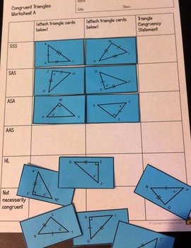 Sss Sas asa Aas Worksheet Awesome Congruent Triangles Activity Sss Sas asa Aas and Hl