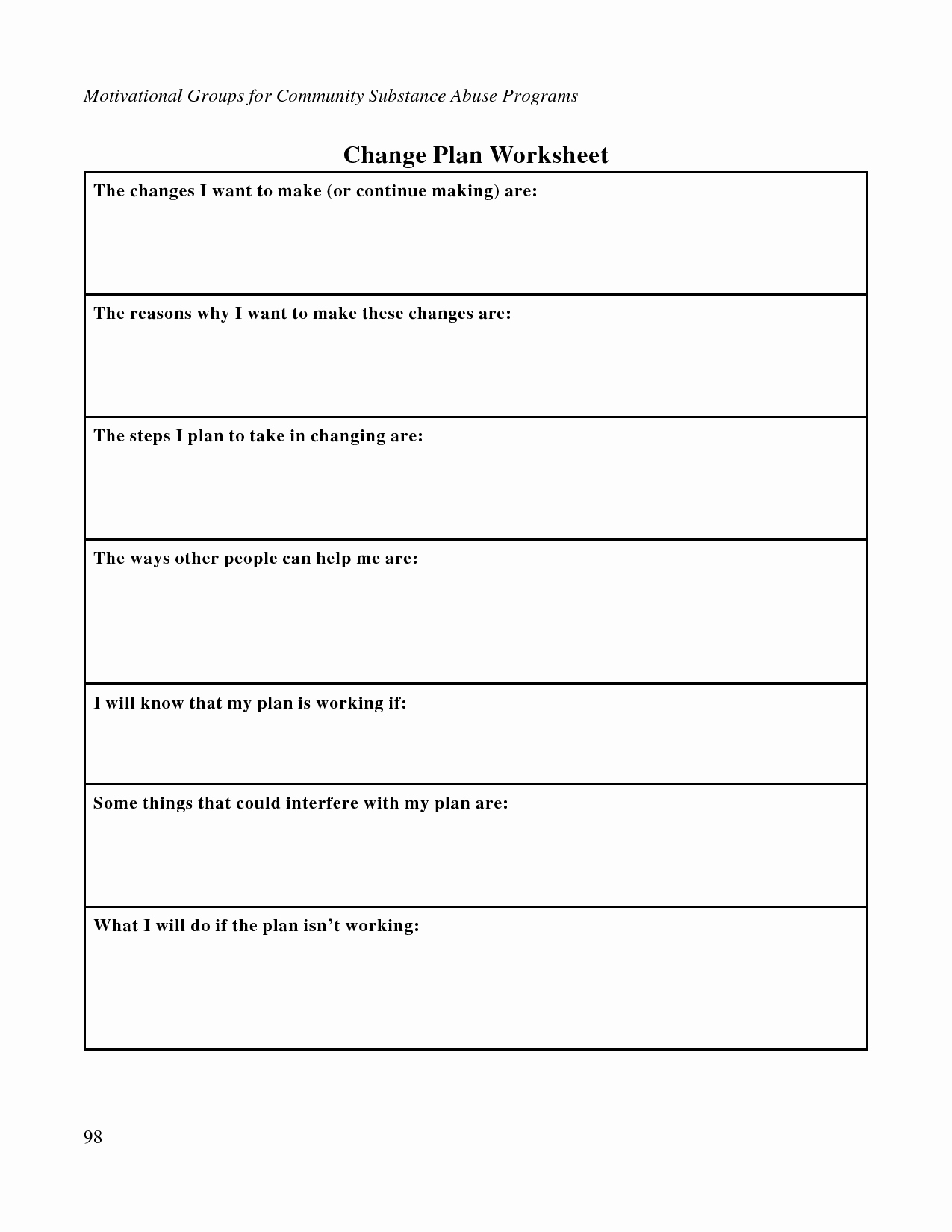 Stages Of Change Worksheet Fresh 16 Best Of Motivational Worksheets for Change