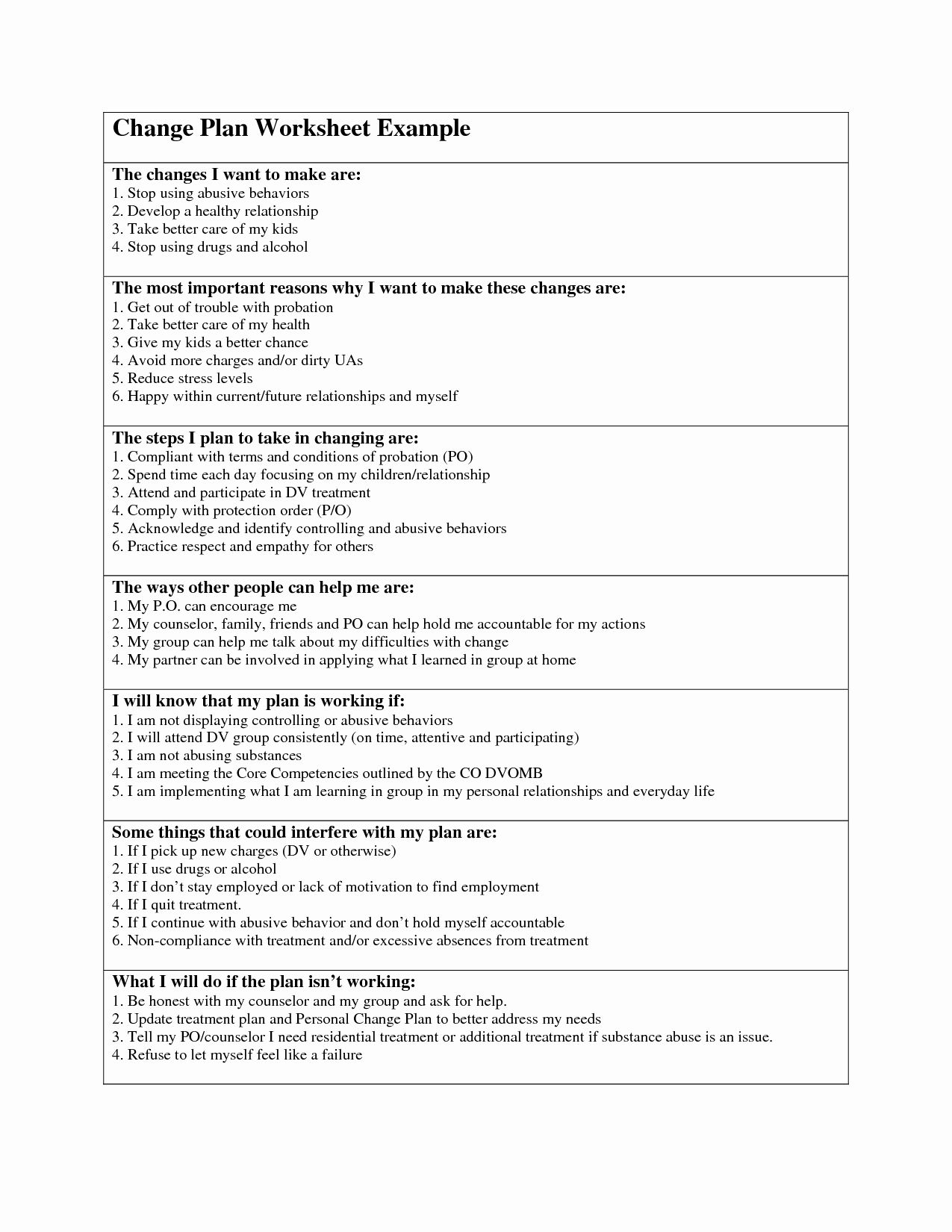 Stages Of Change Worksheet Unique 16 Best Of Motivational Worksheets for Change