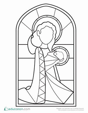 Stained Glass Windows Worksheet Fresh Nativity Coloring Pages