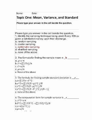 Standard Deviation Worksheet with Answers Awesome Mean Absolute Deviation Worksheet