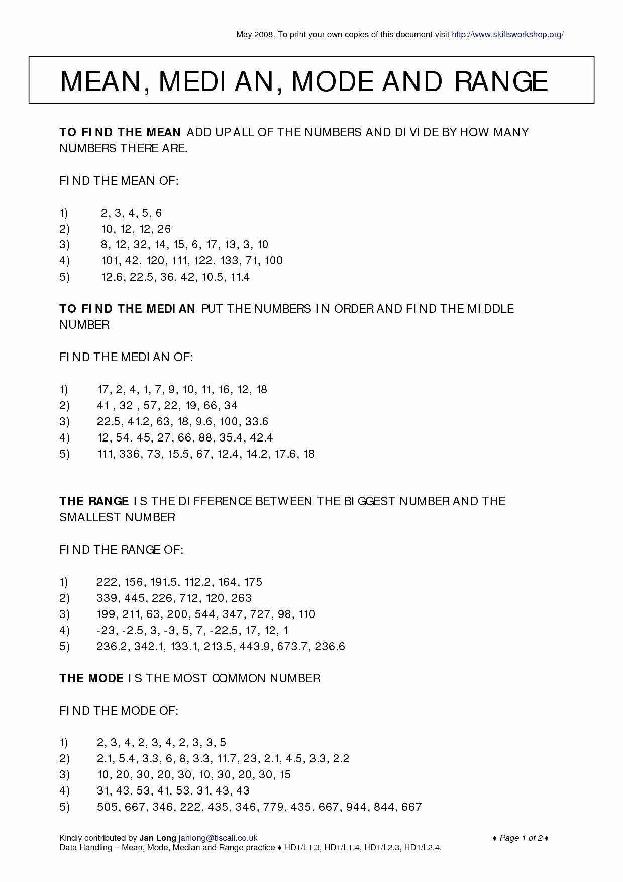 Standard Deviation Worksheet with Answers Elegant Calculating Standard Deviation Worksheet