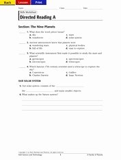Stars and Galaxies Worksheet Answers Beautiful Holt Stars Galaxies Directed Reading A Answers Back