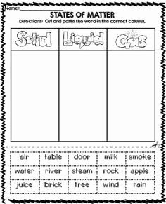 State Of Matter Worksheet Beautiful Higher order Thinking States Of Matter and Us States On