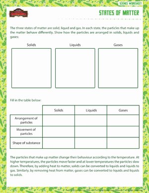 State Of Matter Worksheet Luxury States Of Matter – 6th Grade Physical Science Worksheet – sod