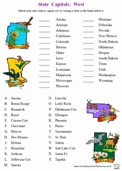 States and Capitals Matching Worksheet Beautiful 50 States Worksheets Puzzles &amp; More by Fran Lafferty
