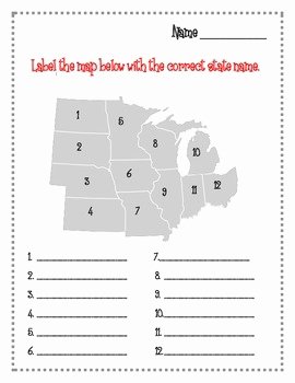 States and Capitals Matching Worksheet Best Of Midwest Region Worksheets and Flashcards Matching Label