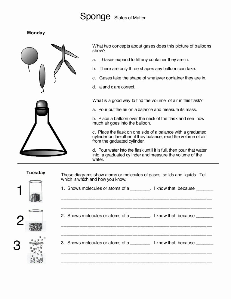 States Of Matter Worksheet Answers New States Of Matter Worksheet 8