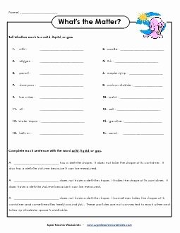 States Of Matter Worksheet Chemistry Fresh Preview 1 States Of Matter