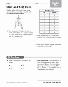 Stem and Leaf Plot Worksheet Fresh Stem and Leaf Plots Practice Worksheet for 3rd 5th