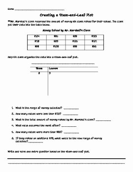 Stem and Leaf Plots Worksheet Fresh Stem and Leaf Plot Worksheets by Always Love Learning