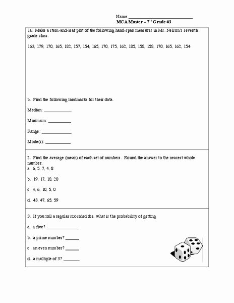 Stem and Leaf Plots Worksheet New Stem and Leaf Plots Worksheet for 8th Grade