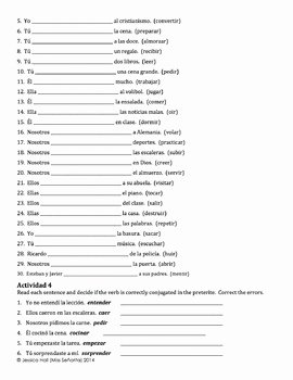 Stem Changing Verbs Worksheet Answers New Spanish Preterite Ar Er Ir Y and Stem Changing