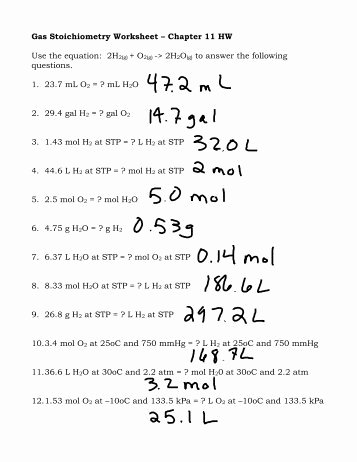 Stoichiometry Problems Worksheet Answers Lovely Chm 130 Stoichiometry Worksheet