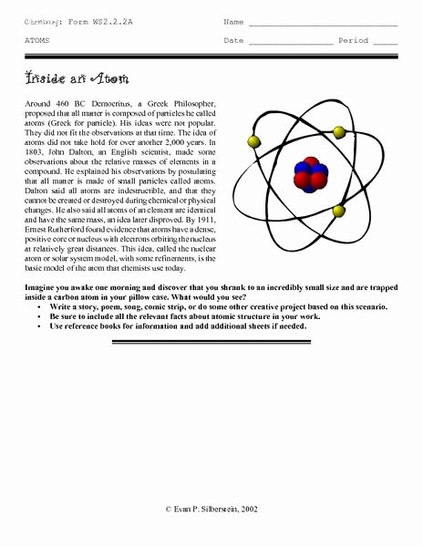 Structure Of the atom Worksheet Lovely 17 Best Images About atoms On Pinterest