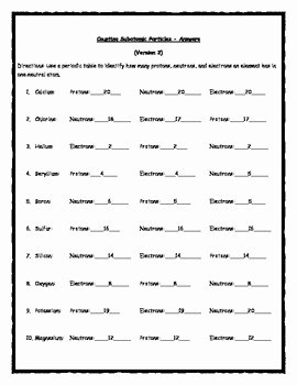 Subatomic Particles Worksheet Answers Beautiful Counting Subatomic Particles Worksheets by John Stanley