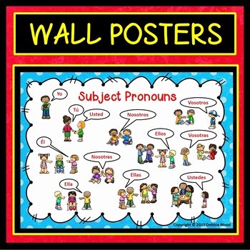 Subject Pronouns In Spanish Worksheet Beautiful Spanish Subject Pronouns by Debbie Wood