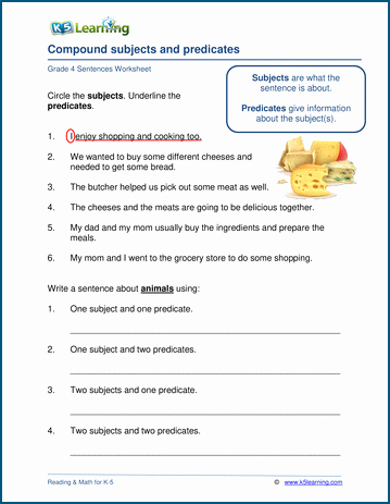 Subjects and Predicates Worksheet Unique Pound Subjects and Predicates Worksheets