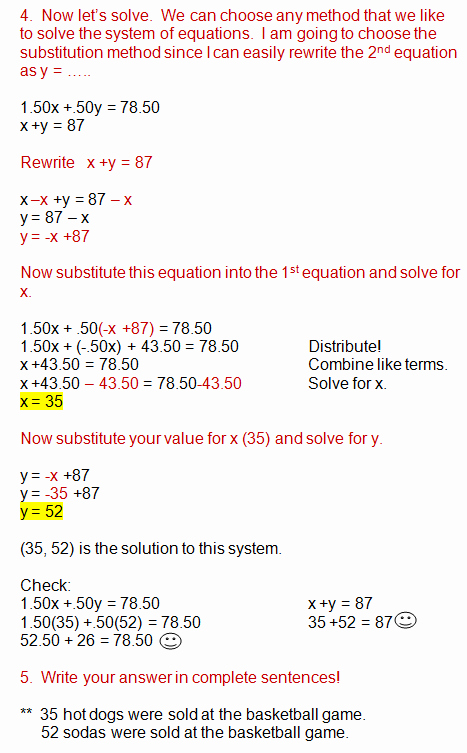 Substitution Method Worksheet Answer Key Beautiful solving Systems Of Equations Real World Problems