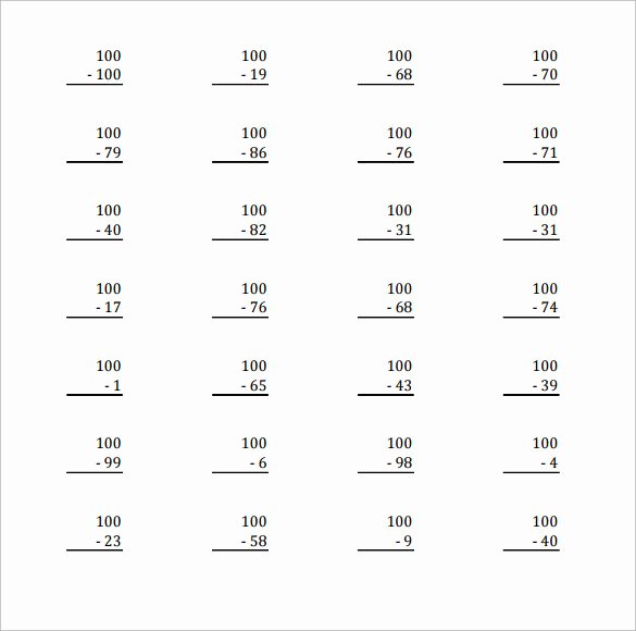 Subtracting Across Zero Worksheet Beautiful Sample Subtraction Across Zeros Worksheet 10 Documents