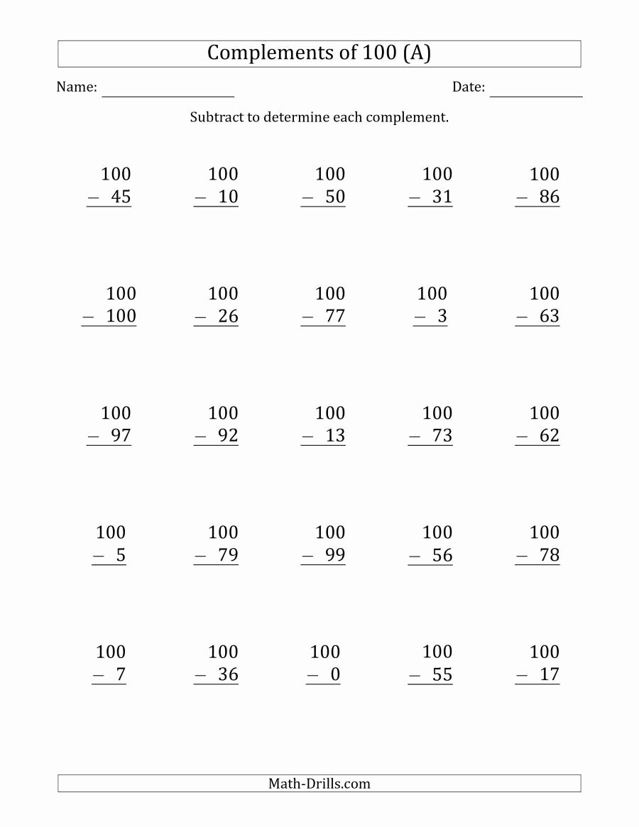 Subtraction Across Zeros Worksheet Awesome Subtracting Across Zeros From 100 A Subtraction Worksheet
