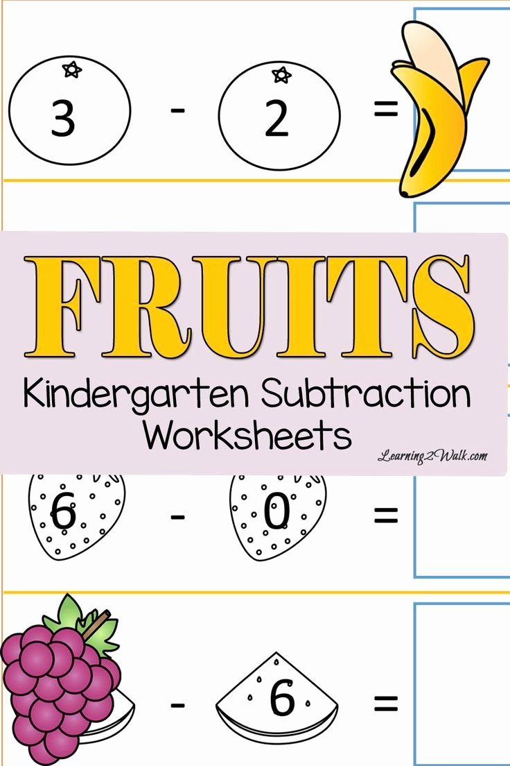 subtraction worksheets for kindergarten