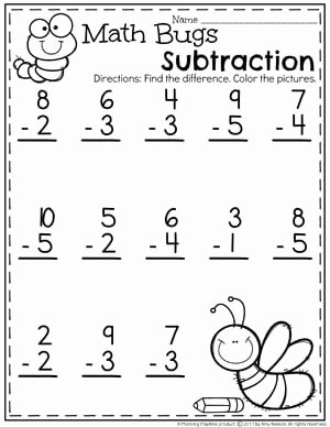 Subtraction Worksheet for Kindergarten Awesome Subtraction Worksheets Planning Playtime