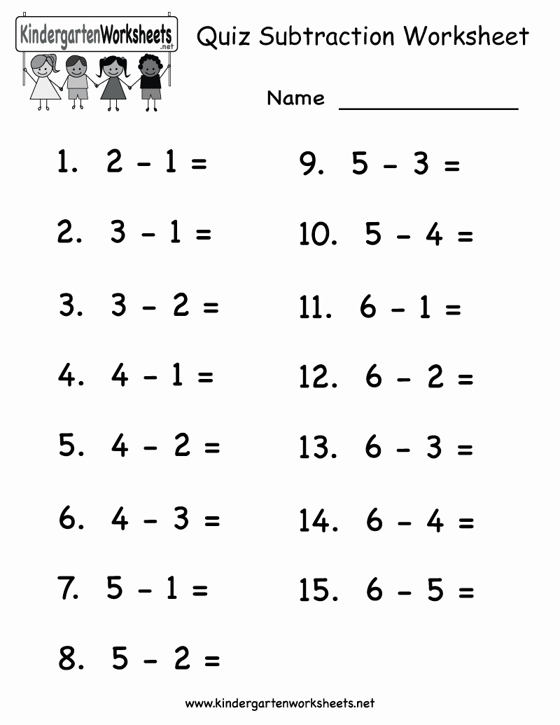 Subtraction Worksheet for Kindergarten Best Of Wel E Math