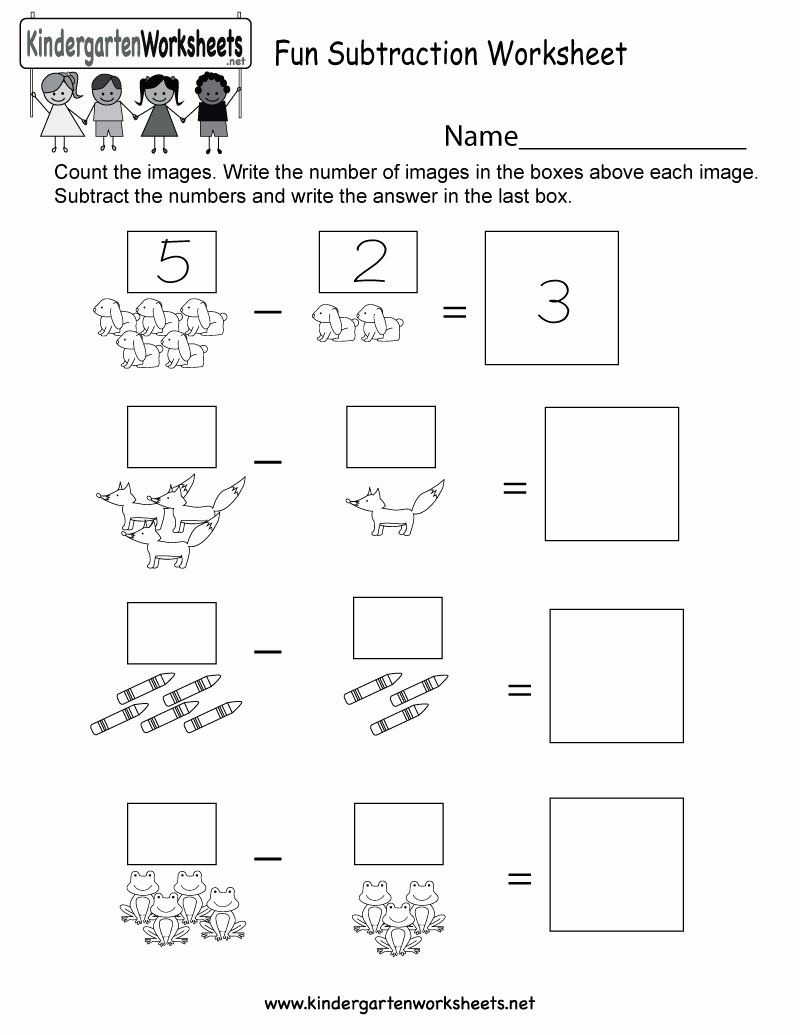 Subtraction Worksheet for Kindergarten Inspirational Fun Subtraction Worksheet Free Kindergarten Math