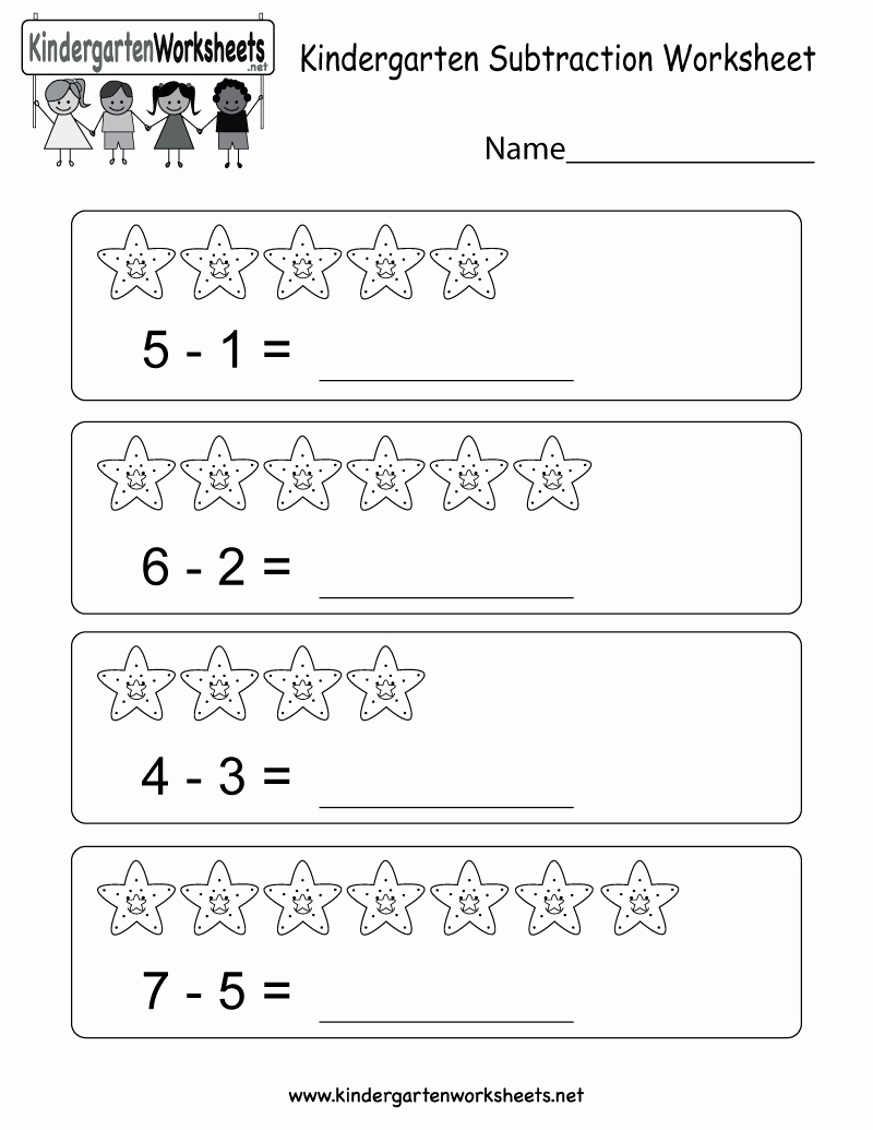 Subtraction Worksheet for Kindergarten Inspirational Kindergarten Subtraction Worksheet Free Kindergarten
