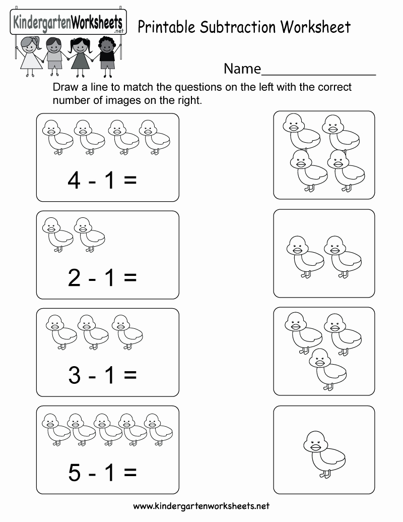 Subtraction Worksheet for Kindergarten Inspirational Printable Subtraction Worksheet Free Kindergarten Math