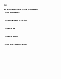 Supreme Court Cases Worksheet Answers Beautiful Supreme Court Case Study Worksheet