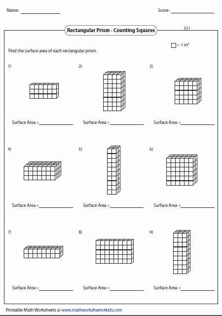 Surface area and Volume Worksheet Lovely Surface area Worksheets
