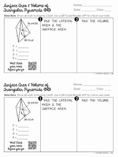 Surface area Of Pyramid Worksheet Best Of Free Surface area Of Triangular Pyramids Practice