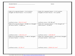 Surface area Of Pyramid Worksheet Lovely Math Pyramid Teaching Resources 49 72