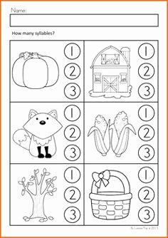 Syllable Worksheet for Kindergarten Fresh Trans K On Pinterest