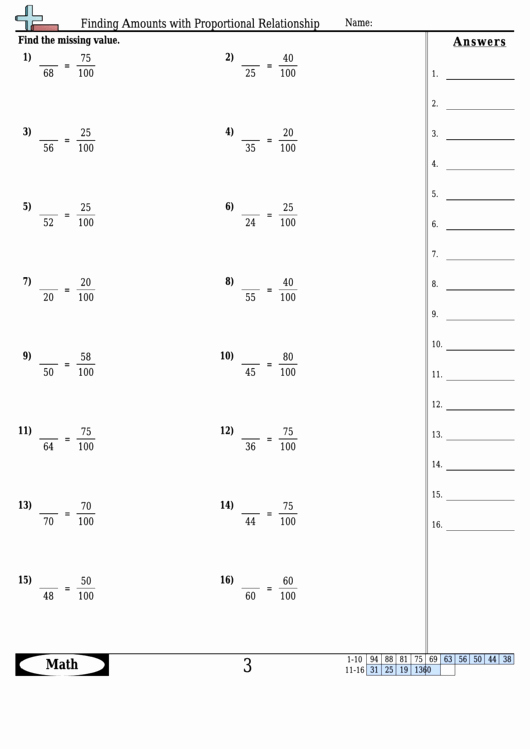 Symbiosis Worksheet Answer Key Lovely Finding Amounts with Proportional Relationship Worksheet