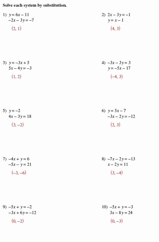 Systems Of Equations Practice Worksheet Awesome Warrayat Instructional Unit