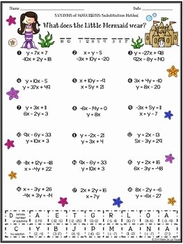 Systems Of Equations Substitution Worksheet Beautiful solving Systems Of Equations Using the Substitution Method