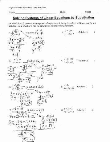 Systems Of Equations Substitution Worksheet Fresh solving Systems Equations by Substitution Worksheet