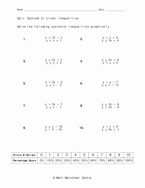 Systems Of Inequalities Worksheet Best Of Systems Of Linear Inequalities Worksheet for 9th Grade