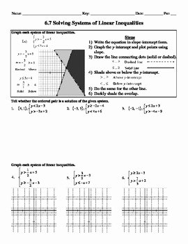 Systems Of Inequalities Worksheet Elegant R Squared Creation Teaching Resources
