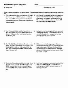 Systems Word Problems Worksheet Awesome 1000 Images About Systems Of Equations On Pinterest