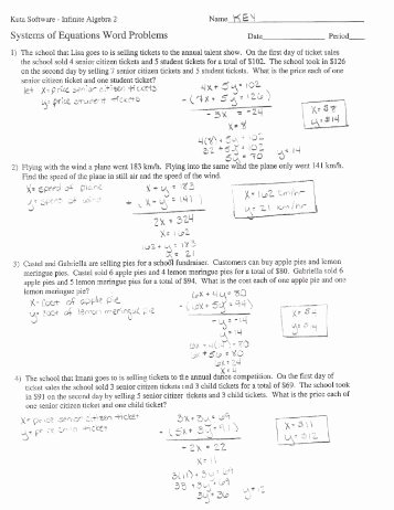 Systems Word Problems Worksheet Lovely More E Step Equation Word Problems