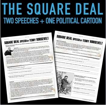 Teddy Roosevelt Square Deal Worksheet Luxury Square Deal Speech by Teddy Roosevelt Primary source