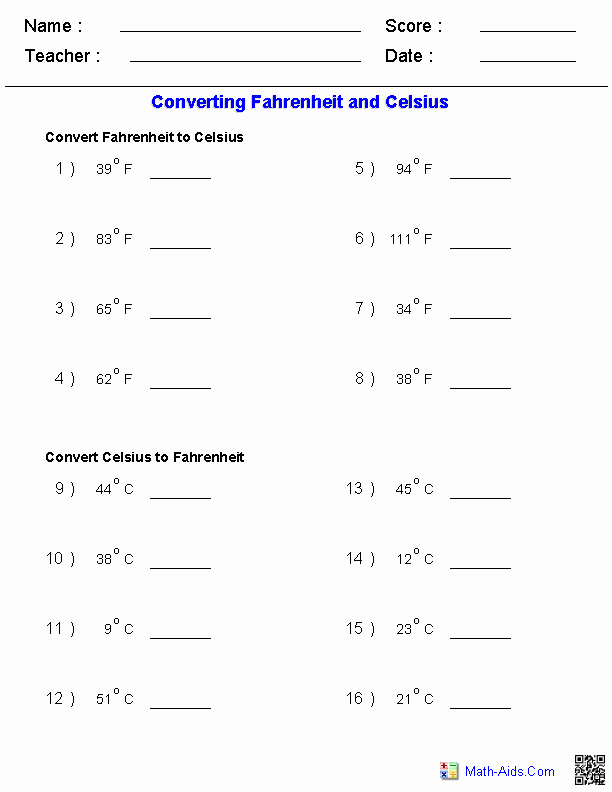 Temperature Conversion Worksheet Answer Key Beautiful Temperature Conversion Worksheet Answers Understand the